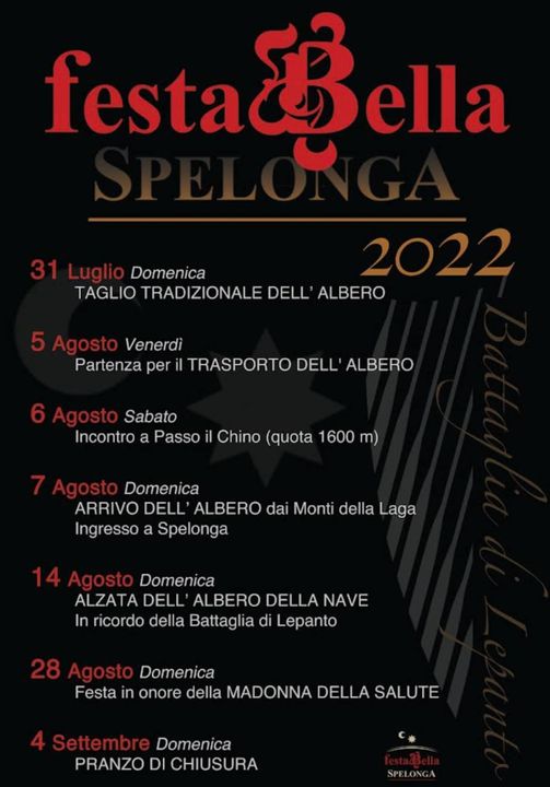 Calendario Festa Bella Spelonga