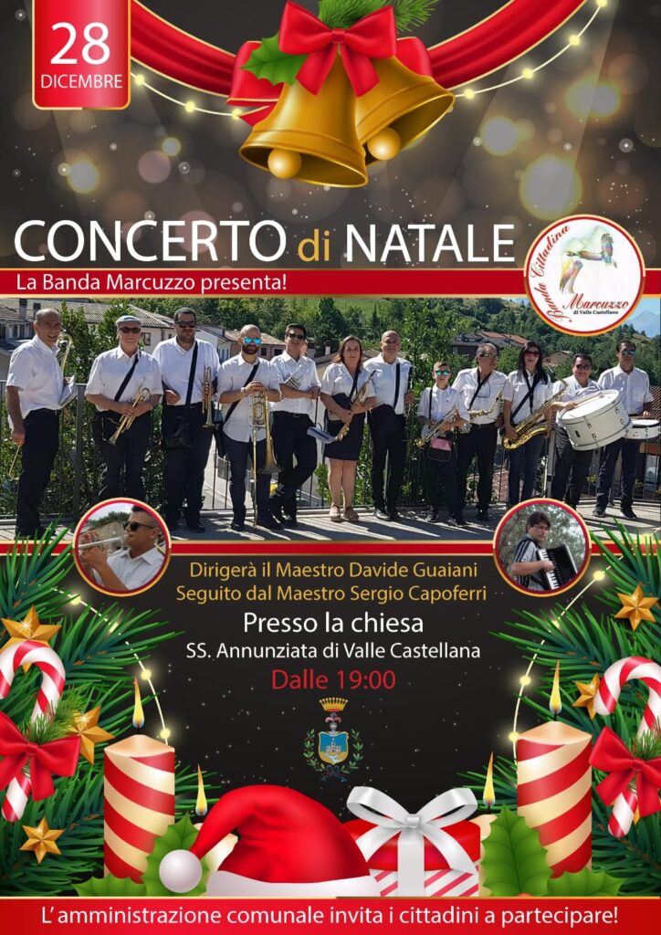 28 dicembre 2022 Concerto di Natale a Valle Castellana
