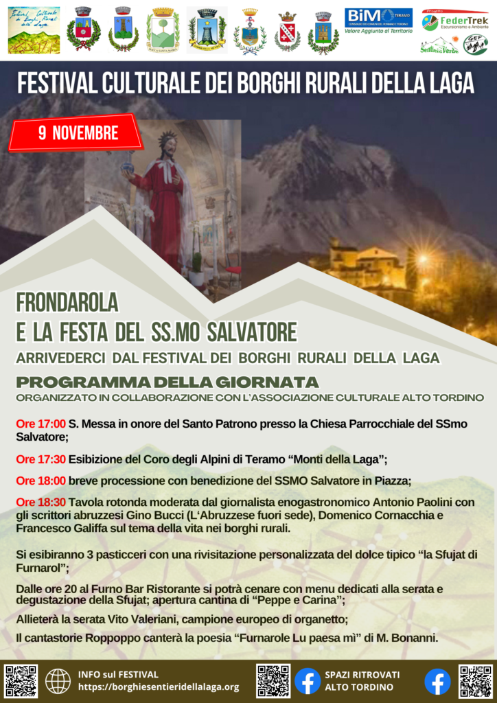 Giovedì 9 novembre a Frondarola per la festa del SS.mo Salvatore