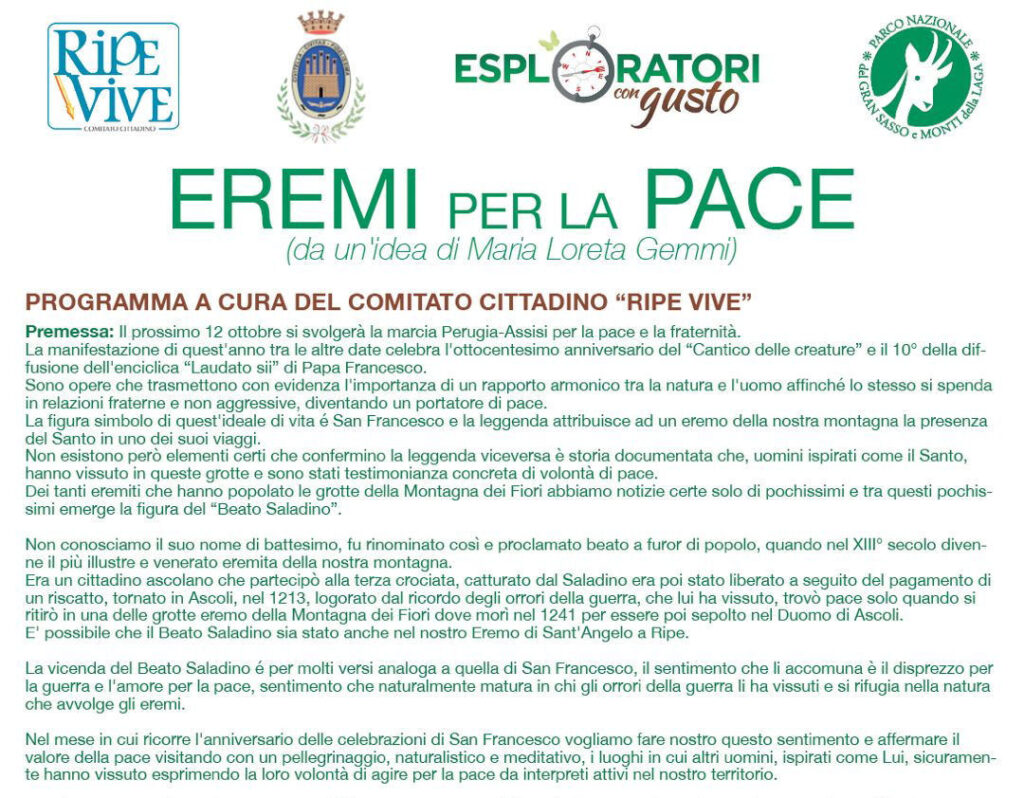 Sabato 4 e domenica 5 ottobre a Ripe di Civitella del Tronto